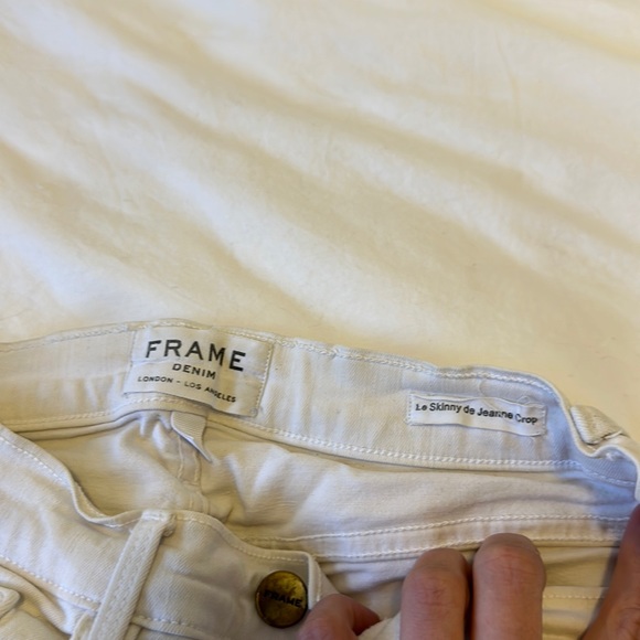 Frame Le skinny de jeanne crop - white - Picture 2 of 7